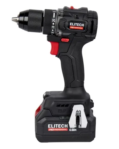 Дрель аккумуляторная ELITECH HD CD 20SL2 (б/щ,20В,2*4Ач) (E2201.040.02) 205718