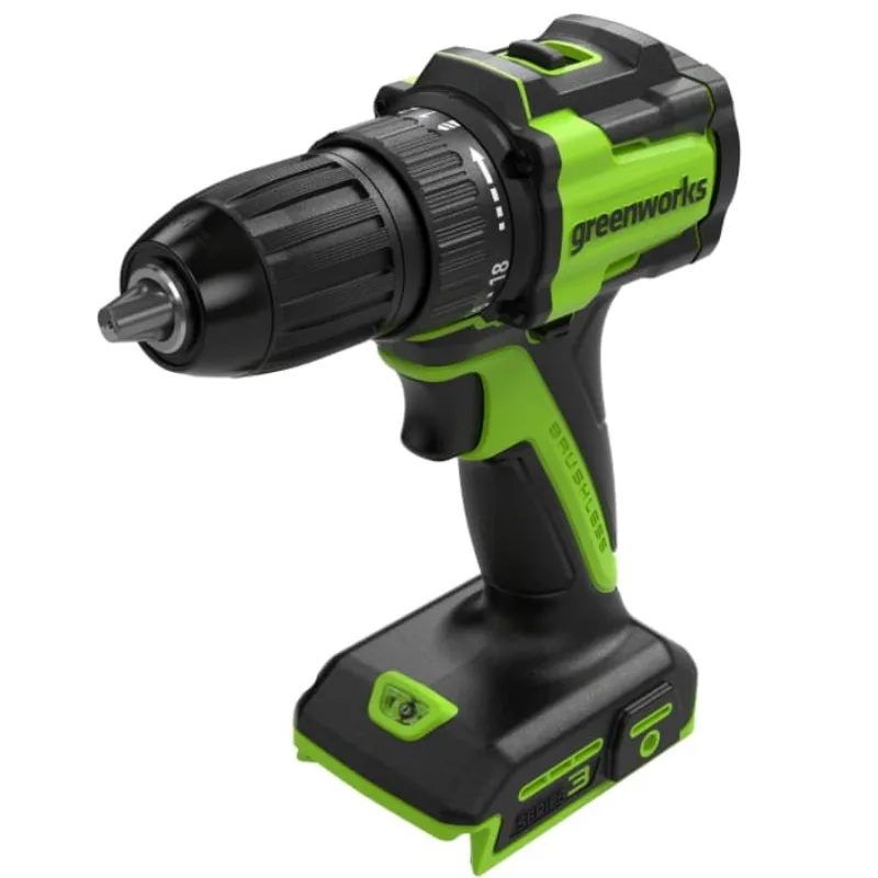 Дрель-шуруповерт аккум. Greenworks DD345 (24V, б/щет, 27/45 Нм,13мм,1х2Ач,ЗУ,кор) 3708307CUA