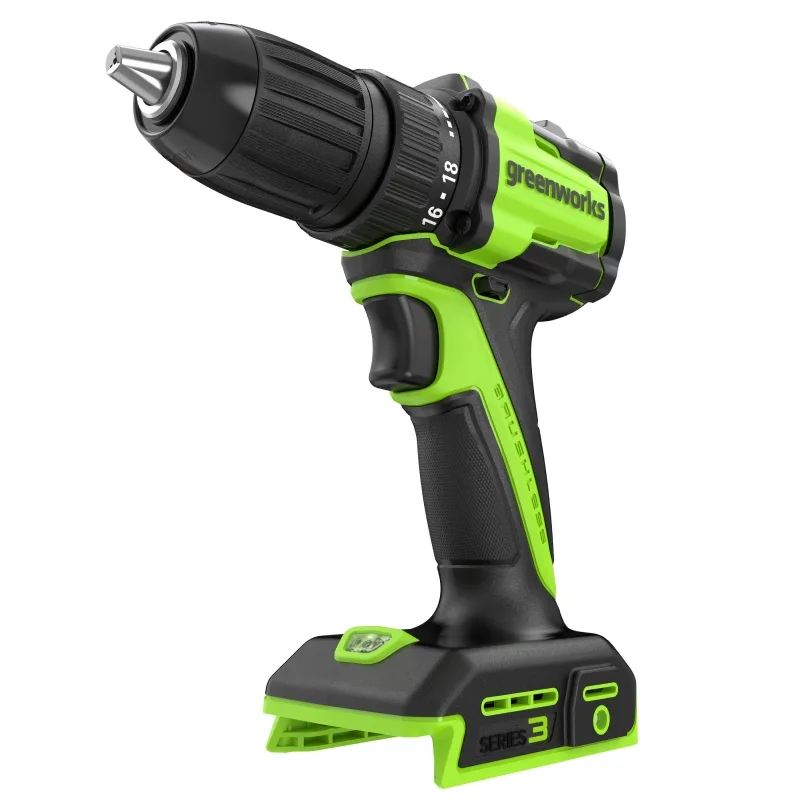 Дрель-шуруповерт аккум. Greenworks DD345 (24V, б/щет, 27/45 Нм,13мм,1х2Ач,ЗУ,кор) 3708307CUA