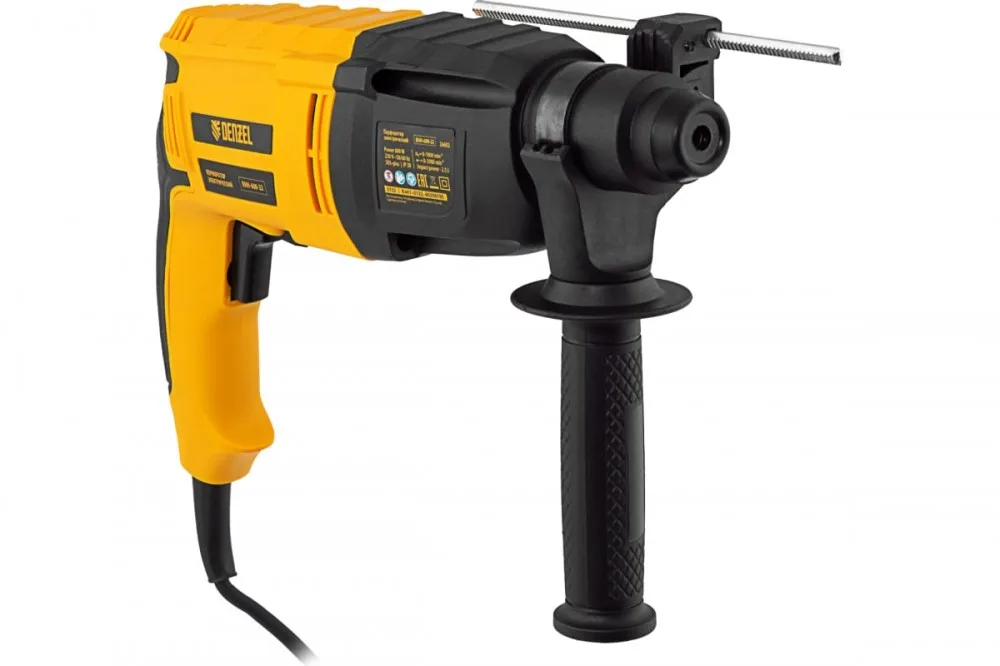 Перфоратор Denzel RHH-600-22 (SDS-plus, 600 Вт, 2,5 Дж, 2 реж) 26602