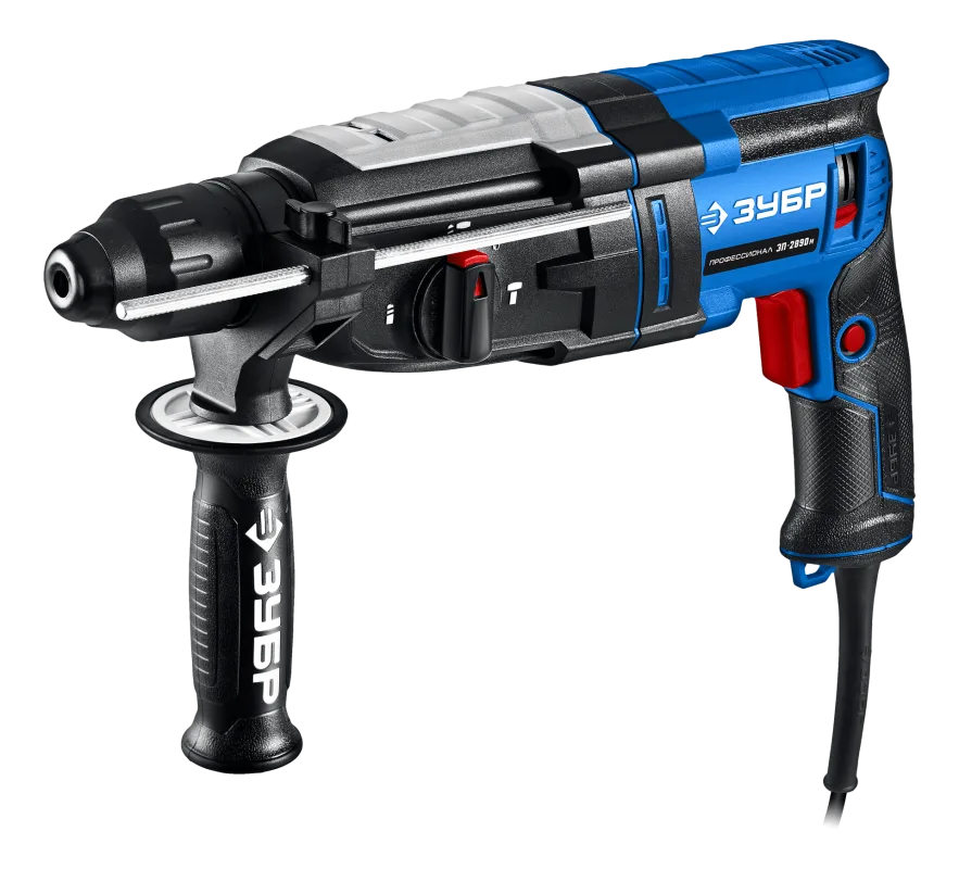 Перфоратор ЗУБР Профессионал ЗП-2890 М (28мм, 900Вт, SDS Plus, мет. корпус)