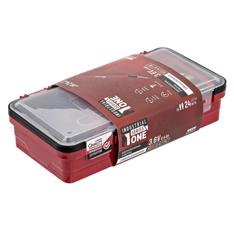 Отвертка акк. INDUSTRIAL NCSD-0.8A-N2.2-PRO(3,6V,акк,24биты,) Number One №1