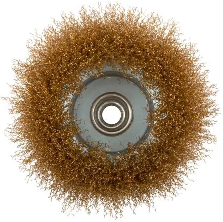 Корщетка для УШМ 125мм чашка, мягкая, латунь FIT 39272