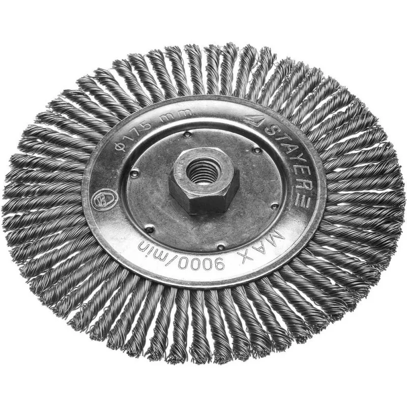 Корщетка для УШМ 175мм радиальная, витая STAYER 35192-175
