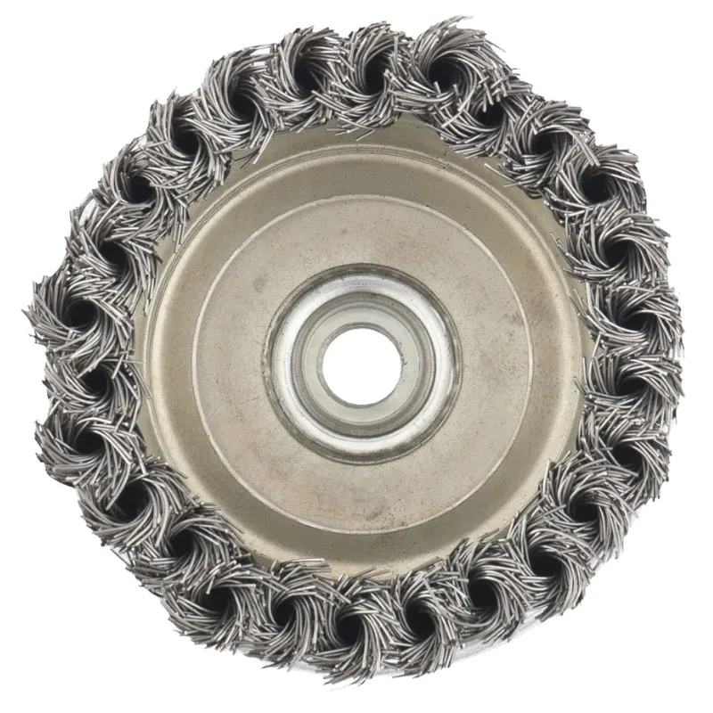 Корщетка для УШМ 100мм чашка, витая Matrix Heavy Duty 74672