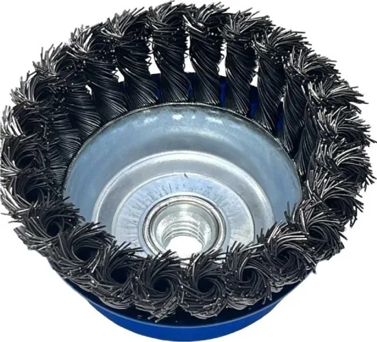 Корщетка для УШМ 65мм чашка M14 проволока крученая стальная TSUNAMI T61100650102012
