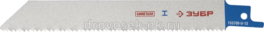 Полотно д/сабельной пилы/труб до 2",130/1,8-2,5мм Bi-met ЗУБР 155700-U-13