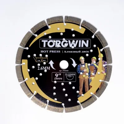 Диск алмазн "TORGWIN" турбо-волна защитный сегмент HOT PRESS 230*8*22.23 T242905