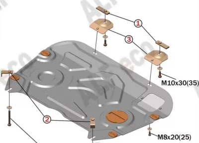 ALF24112st Защита картера и КПП Toyota Camry (2018-) V-все штамповка (сталь 2мм) Альфеко