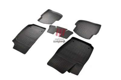 Ковры салонные VW Polo SD (2009-) (низкий борт)  ПРЕМИУМ (Саранск)