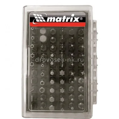 Набор бит с держателем, CrV, 61шт. Matrix 11387
