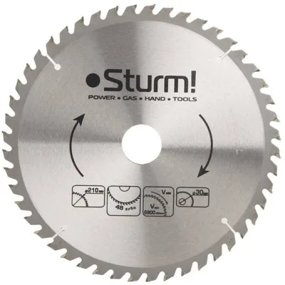 Диск пильный 210*30мм*36Т напайки ТСТ Sturm! 9020-210-30-36T