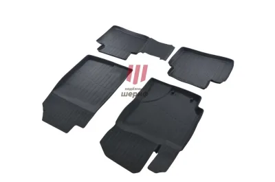 Ковры салонные Hyundai Solaris (низкий борт) (17-) /Kia Rio (2017-) ПРЕМИУМ (Саранск)