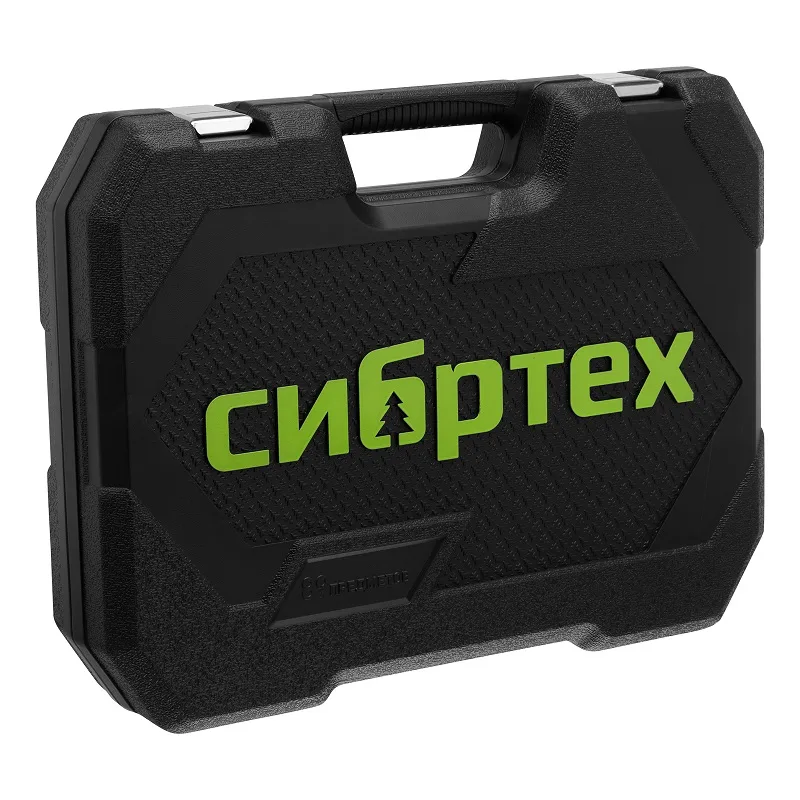 Набор инструментов, 1/2", 1/4", пластиковый кейс 89 предметов Сибртех 13396