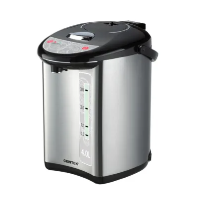 Термопот Centek CT-1082 (сталь) 4.0л 850Вт, 3 способа подачи, повторное кипячение, двойная защита