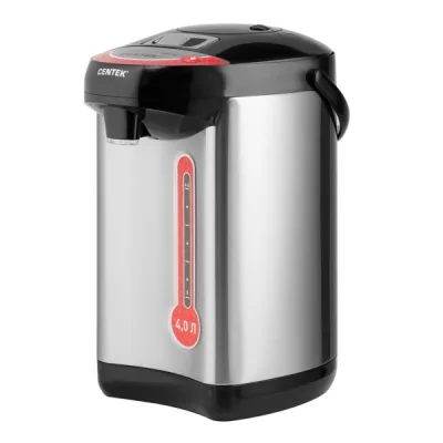Термопот Centek CT-0081 Black (черн), 4л, 850Вт, 3 способа подачи воды, корпус из нержавеющей стали