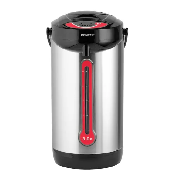 Термопот Centek CT-0080 Black 3л, 850Вт, 3 способа подачи воды, корпус из нержавеющей стали