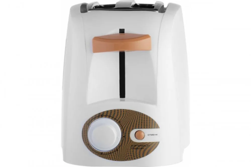 Тостер Centek CT-1420 (белый) 750 Вт, 7 уровней мощности, теплоизолированный корпус, функция отмены
