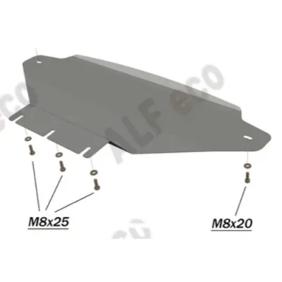 ALF1151st Защита радиатора Kia Mohave (2020-) V-3,0 (сталь 2мм) Альфеко