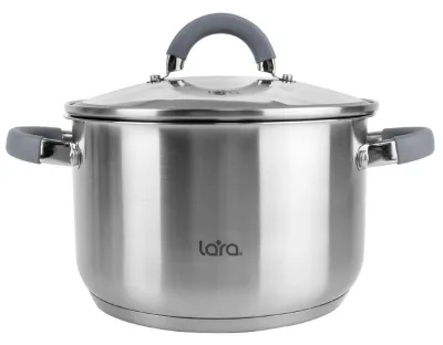 Кастрюля LARA нерж КАЛИПСО 16*10.5см 2.1л, капсул.индукционное дно LR02-272