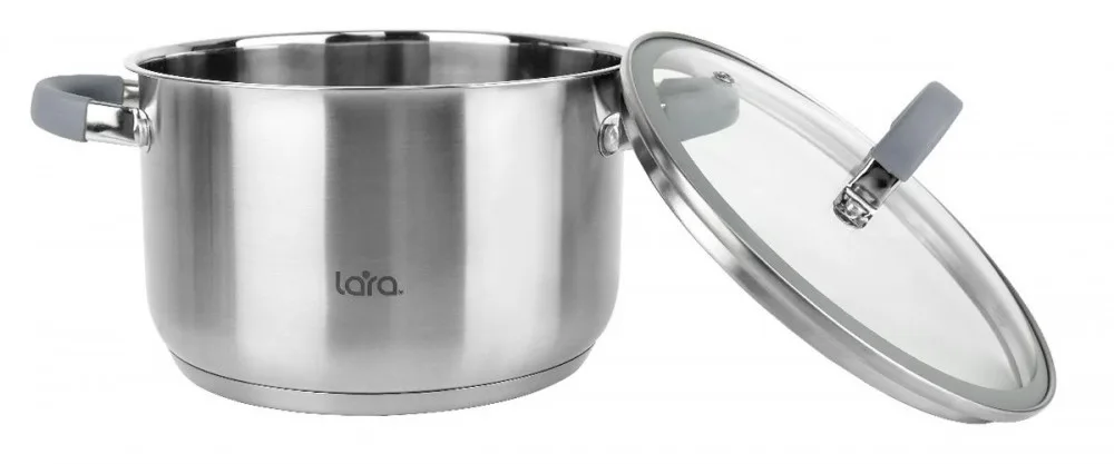 Кастрюля LARA нерж КАЛИПСО 16*10.5см 2.1л, капсул.индукционное дно LR02-272