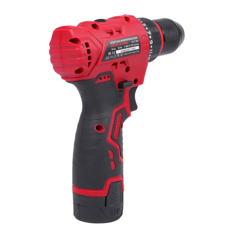 Дрель акк Number One CDI 12/1,5-SPRO (б/щ, 35Hm,12V/1,5Ah,10мм метал.патрон,500-1650об/мин,КЕЙС)
