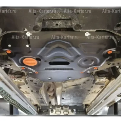 ALF24116st Защита картера и КПП Toyota Rav-4 V (2019-) V-все/Toyota Highlander (XU70) Hybrid 2019- V-2,5 штамповка (2 части)/Lexus RX350 (2022-) V-2.4/Lexus 500H (2022-) V-2.4H (сталь 1,5мм) Альфеко