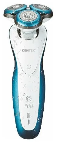 Бритва Centek CT-2163 (серебр) ротор, +ВЛАЖНОЕ БРИТЬЁ, 3 плав.головки, 2-йные лезвия, до 40 мин. раб