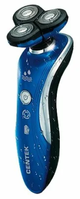 Бритва Centek CT-2170 (синий) ротор 3D,+ВЛАЖНОЕ БРИТЬЁ,3 плав.головки,2-ные лезвия, аккум.+ от сети