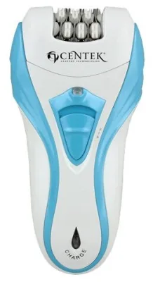 Эпилятор Centek CT-2190 (синий+белый) 10Вт, 2 скорости, до 30 мин. без подзарядки, LED