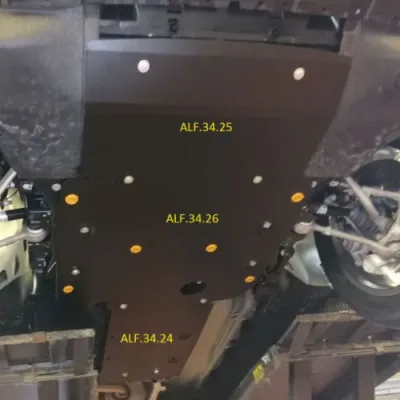 ALF3425st Защита радиатора BMW Х4 G02 (2018-2023) V-2,0D AT/BMW X3 (2017-2023) V-2,0D AT (установка невозможна без ALF3426st) (сталь 2мм) Альфеко