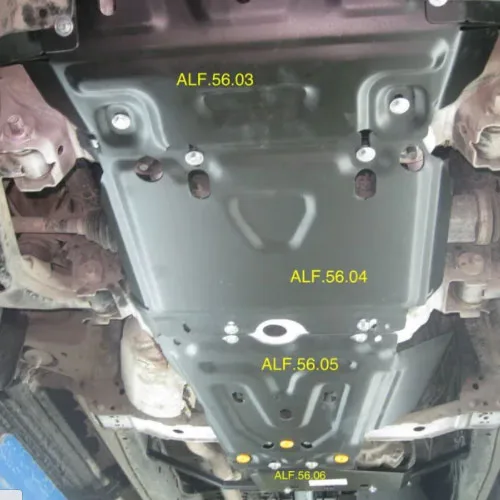 ALF5604st Защита картера JAC T6 (2018-) V-2.0TD/T8 PRO 2020- V-все  штамповка (сталь 2мм) Альфеко