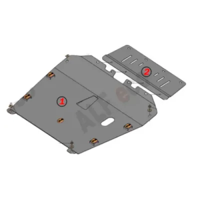 ALF24150st Защита картера и КПП Toyota Harrier V-3,0 (1997-2003)/Lexus RX 300 (1997-2003) V-3,0 (сталь 2мм) Альфеко