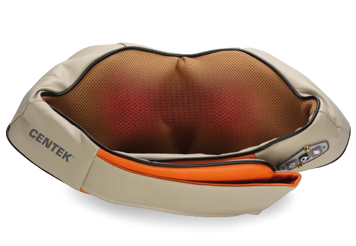 Электромассажёр Centek CT-2197 (бронзовый) 25Вт, ПРОГРЕВ И 3D МАССАЖ, питание 220/12 В, 4 головки