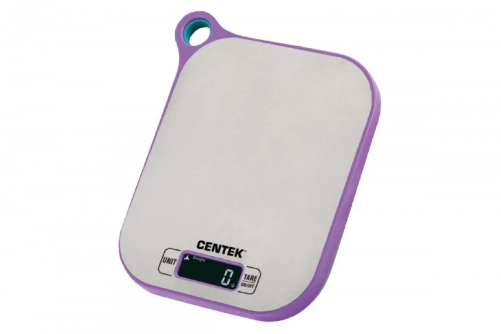 Весы кухонные Centek CT-2461, ПЛАТФОРМА ИЗ НЕРЖ. СТАЛИ, электронные, max 5кг, шаг 1г, LCD