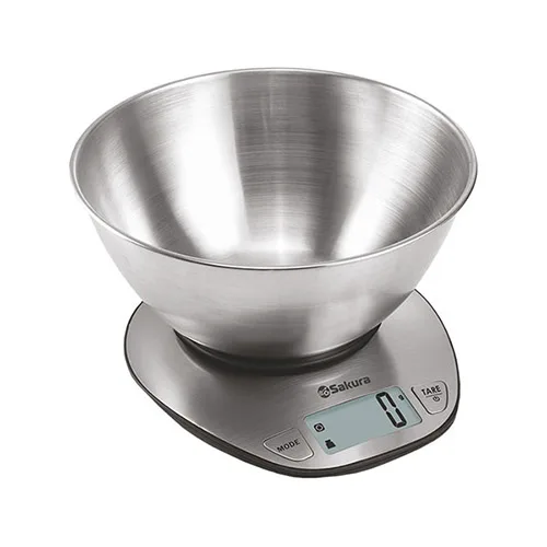 Весы кухонные 5кг элек нерж Sakura SA-6064