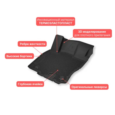 Коврики в салон полиуретан для Ford Kuga (2012-2019) Premium ("EVA 3D") DelForm