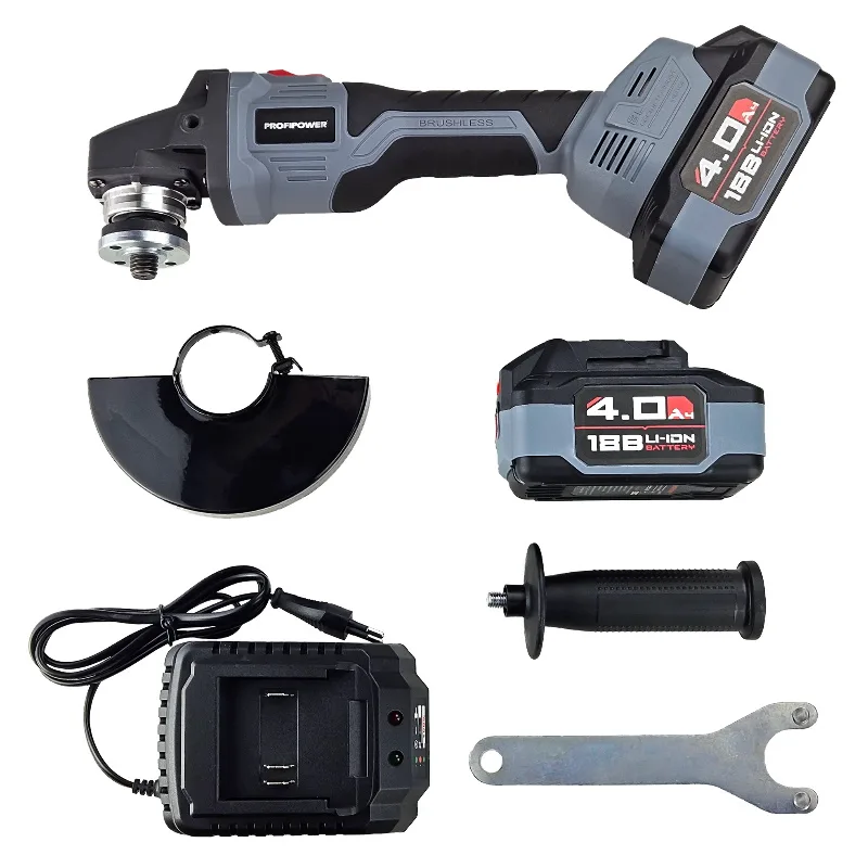 Угловая шлифовальная машина акк ProfiPower MKDGA-18B (125мм,18В,Li-ion.2*4Ач,кейс,б/щ) E0080