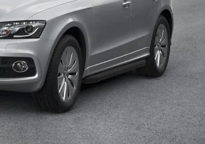 Порог-площадка "Premium-Black" A193ALB + комплект крепежа, RIVAL, Audi Q5 2008-2012-2017, кроме S-line