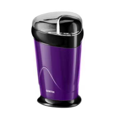 Кофемолка Centek CT-1358 Violet (фиолет) 200Вт, 60 г, 6 ЧАШЕК АРОМАТНОГО КОФЕ, прозрачная крышка