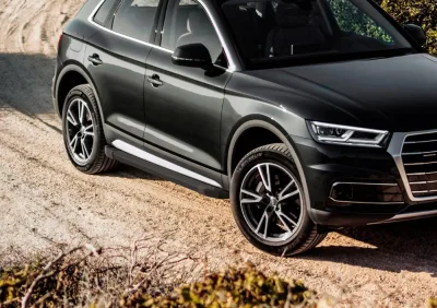Порог-площадка "Black" F193ALB + комплект крепежа, RIVAL, Audi Q5 2017-