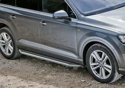 Порог-площадка "Premium" A193ALP + комплект крепежа, RIVAL, Audi Q7 2015-2020-