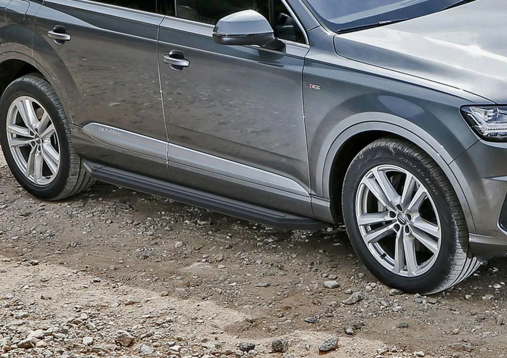 Порог-площадка "Premium-Black" A193ALB + комплект крепежа, RIVAL, Audi Q7 2015-2020-