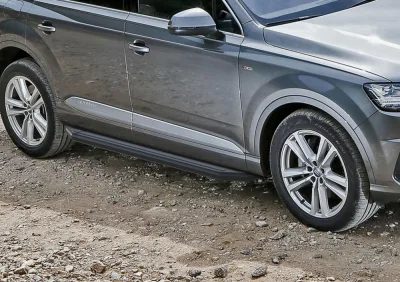 Порог-площадка "Premium-Black" A193ALB + комплект крепежа, RIVAL, Audi Q7 2015-2020-