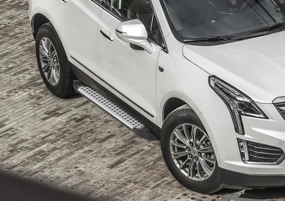 Порог-площадка "Bmw-Style" D193AL + комплект крепежа, RIVAL, Cadillac XT5 2017-
