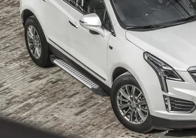 Порог-площадка "Bmw-Style" D193AL + комплект крепежа, RIVAL, Cadillac XT5 2017-