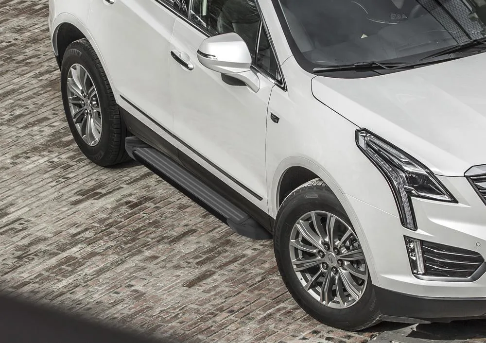 Порог-площадка "Black" F193ALB + комплект крепежа, RIVAL, Cadillac XT5 2017-