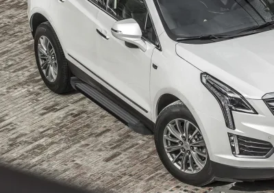 Порог-площадка "Black" F193ALB + комплект крепежа, RIVAL, Cadillac XT5 2017-