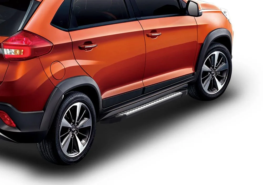 Порог-площадка "Bmw-Style" D173AL + комплект крепежа, RIVAL, Chery Tiggo 2 2017-