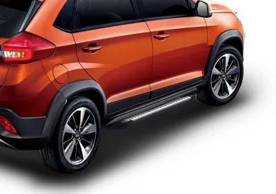 Порог-площадка "Bmw-Style" D173AL + комплект крепежа, RIVAL, Chery Tiggo 2 2017-